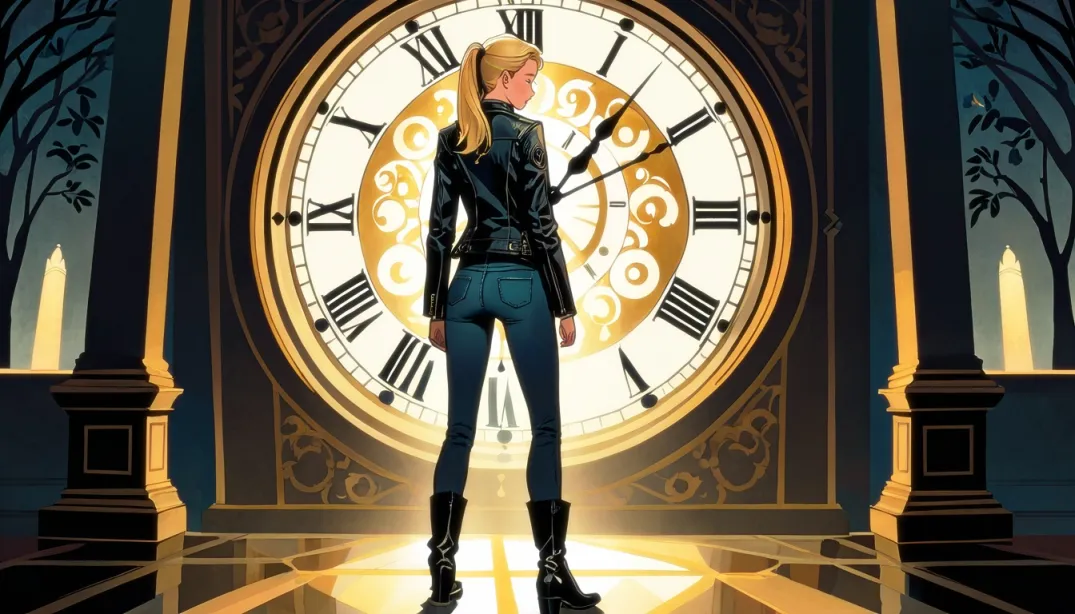 Radiant Transformation: A Time Traveler's Journey