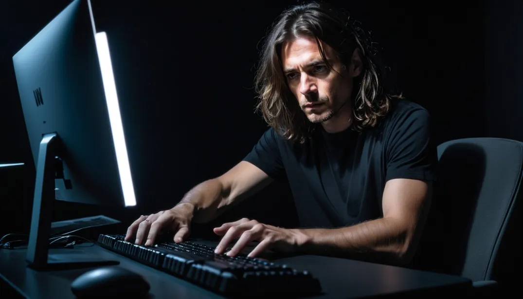 "Virtual Wanderer: Seeking Freedom in Neon Shadows"