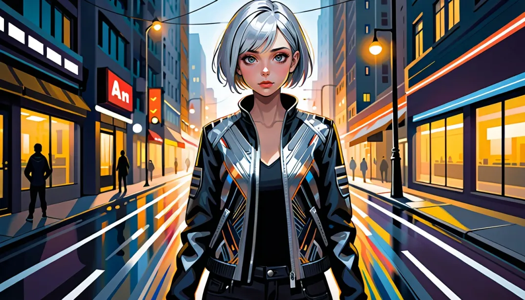 "Metallic Rebellion: A Cyborg's Fight for Freedom"