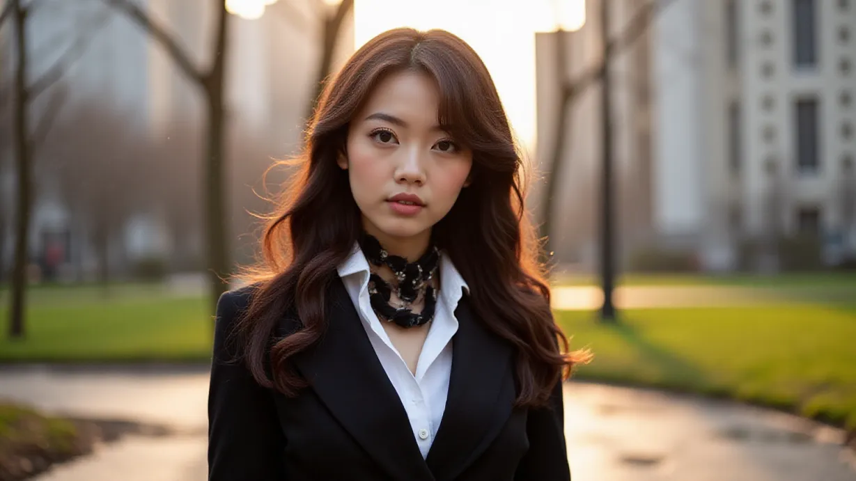 在火车站离开的女孩