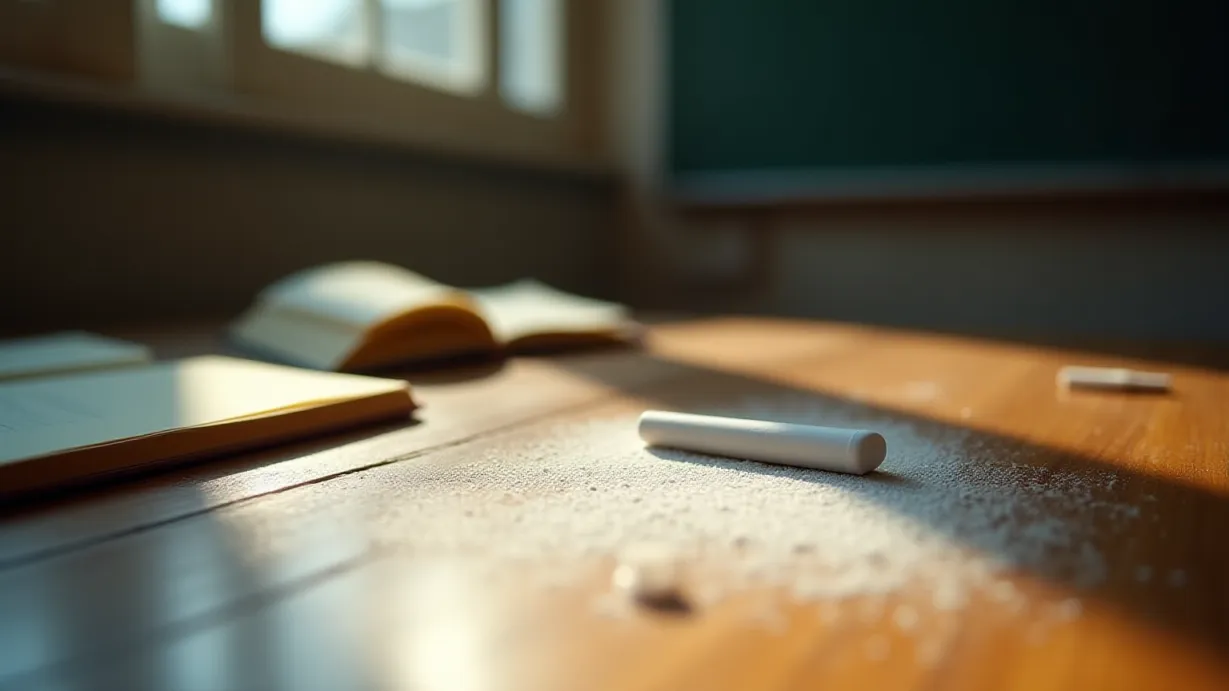 The Law of Chalk Dust Settling